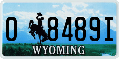 WY license plate 08489I