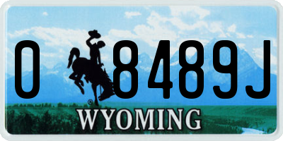 WY license plate 08489J