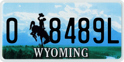 WY license plate 08489L