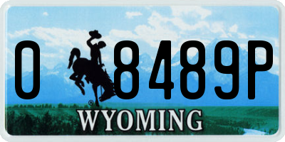 WY license plate 08489P