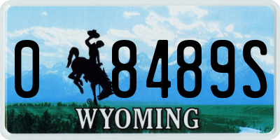 WY license plate 08489S