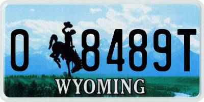WY license plate 08489T