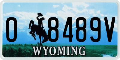 WY license plate 08489V