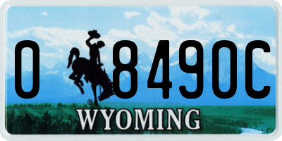 WY license plate 08490C