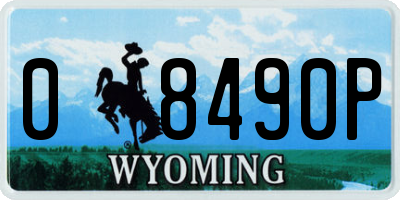 WY license plate 08490P