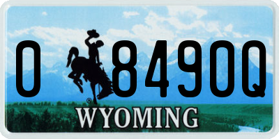 WY license plate 08490Q