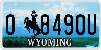 WY license plate 08490U