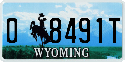 WY license plate 08491T