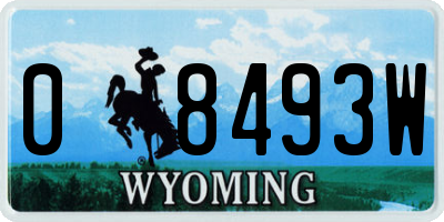 WY license plate 08493W