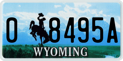 WY license plate 08495A
