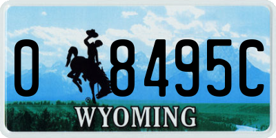 WY license plate 08495C
