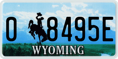 WY license plate 08495E