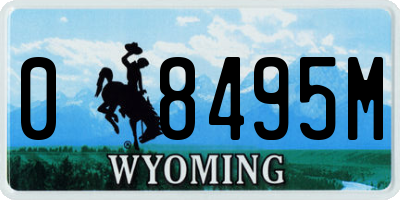 WY license plate 08495M