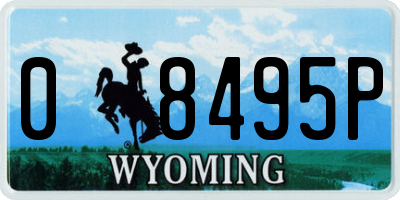 WY license plate 08495P
