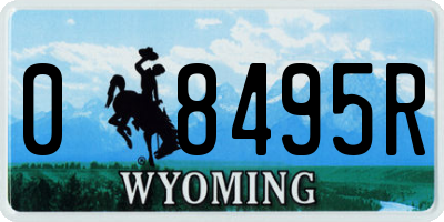 WY license plate 08495R