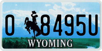 WY license plate 08495U