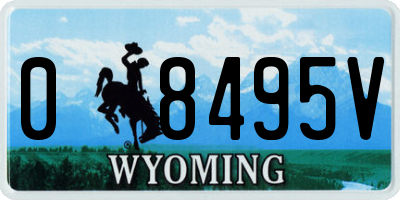 WY license plate 08495V
