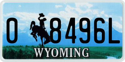 WY license plate 08496L