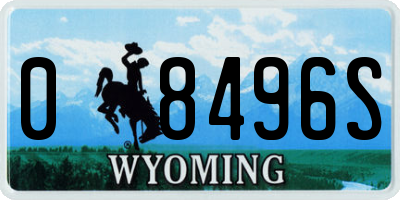 WY license plate 08496S