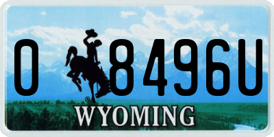 WY license plate 08496U
