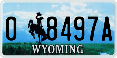 WY license plate 08497A