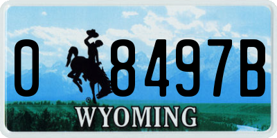 WY license plate 08497B