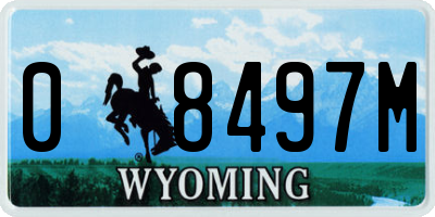 WY license plate 08497M