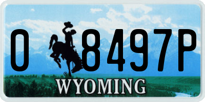 WY license plate 08497P