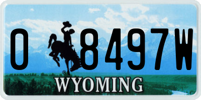 WY license plate 08497W