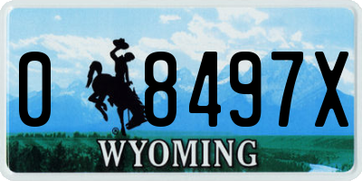 WY license plate 08497X