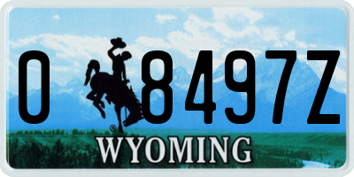 WY license plate 08497Z