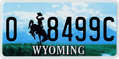 WY license plate 08499C
