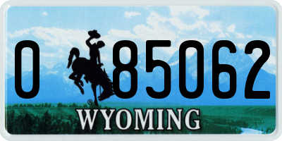 WY license plate 085062