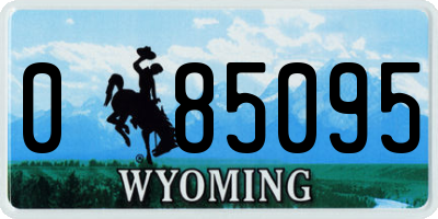 WY license plate 085095