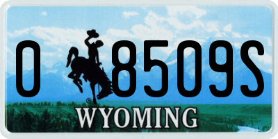 WY license plate 08509S