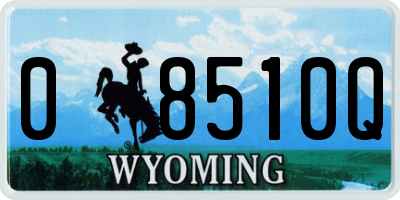 WY license plate 08510Q