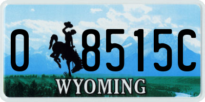 WY license plate 08515C
