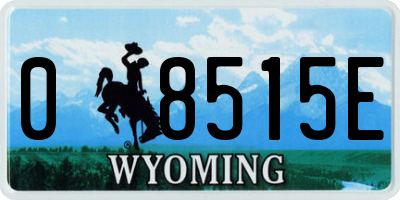 WY license plate 08515E