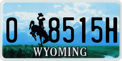 WY license plate 08515H