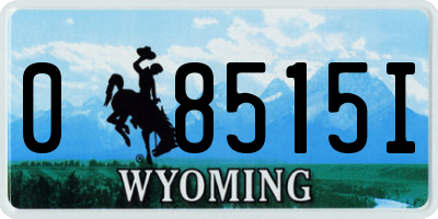 WY license plate 08515I