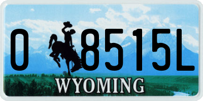 WY license plate 08515L