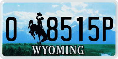 WY license plate 08515P