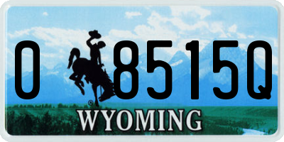WY license plate 08515Q