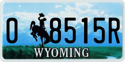 WY license plate 08515R