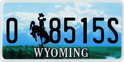 WY license plate 08515S