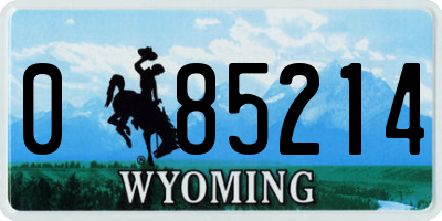 WY license plate 085214