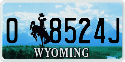 WY license plate 08524J