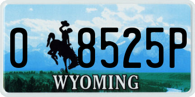 WY license plate 08525P