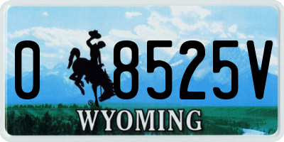 WY license plate 08525V