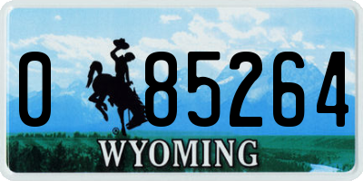 WY license plate 085264